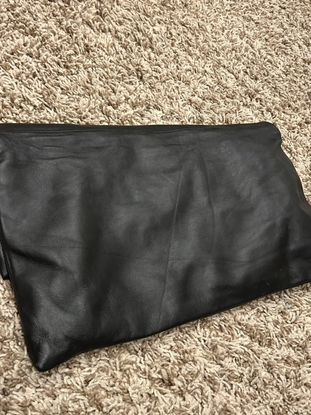 GUESS by Marciano Black Oversized Foldover Clutch
